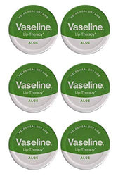 Vaseline Lip Therapy Petroleum Jelly 20g ALOE VERA x 6 Tins