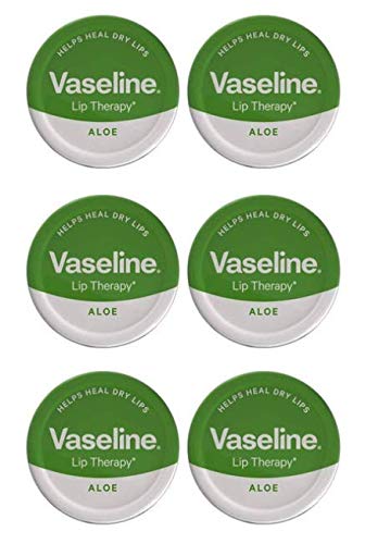 Vaseline Lip Therapy Petroleum Jelly 20g ALOE VERA x 6 Tins