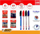 BIC Cristal Cello Original Ballpoint Pens Medium Point (Black, Pack of 10)