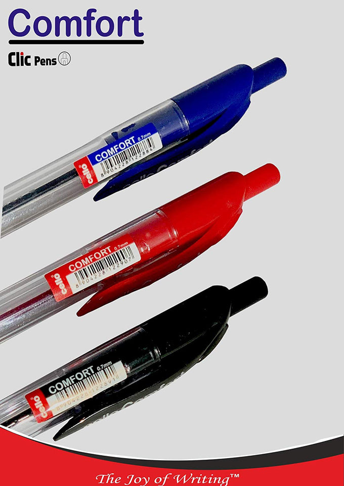 BIC Cello Extra Comfort Ballpoint Pens Medium Point - Pack of 12 Red
