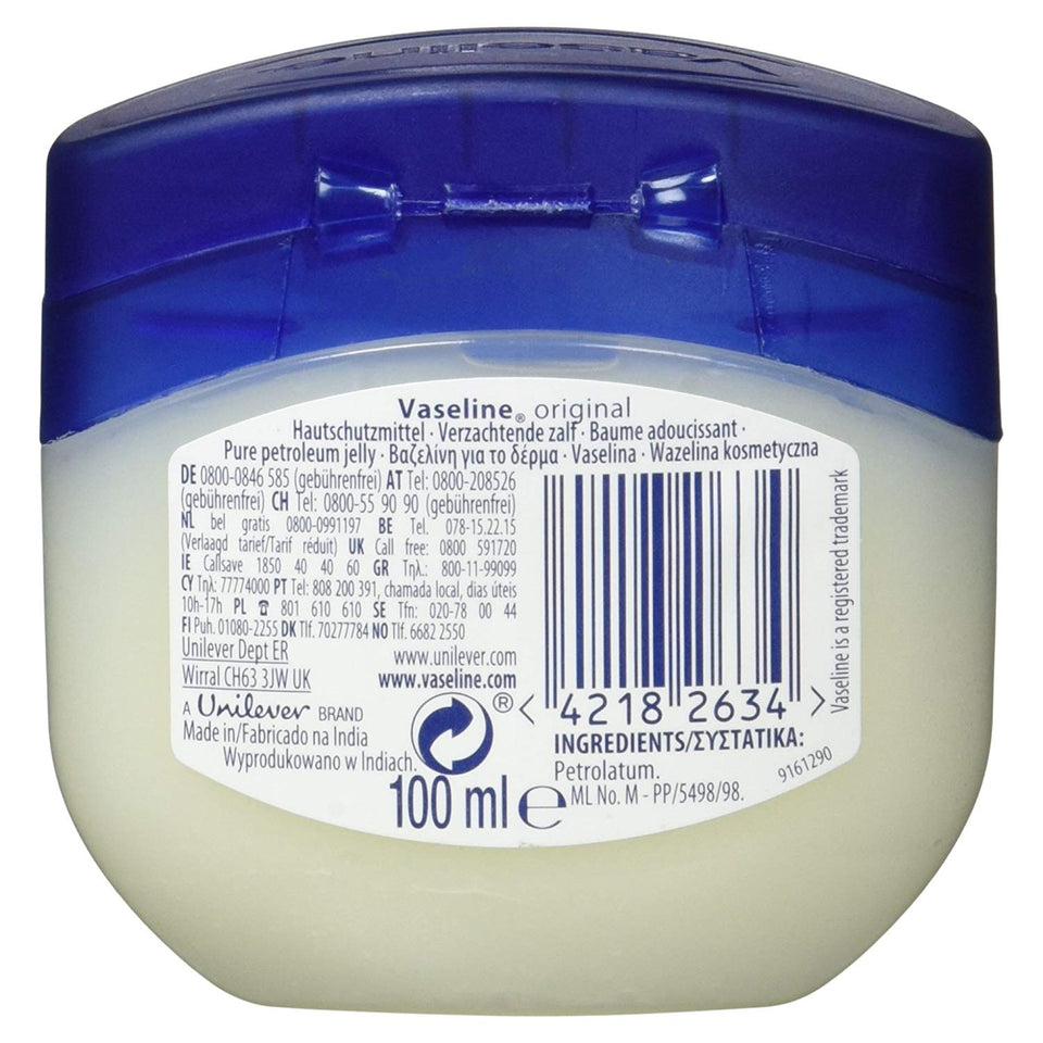 Vaseline Original Pure Petroleum Jelly, 100ml