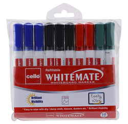 Cello Whitemate Whiteboard Marker Refillable (10)