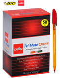 BIC Cello Original Orange Ballpoint Pens Medium Point (0.7 mm) – Box of 50 (Red)