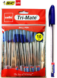 BIC Cristal Cello Original Ballpoint Pens Medium Point (Blue, Pack of 10)