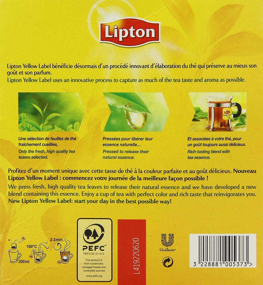 Lipton Yellow Label Tea 100 Tea Bags