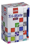 Cello Tri-Mate Triangular Barrel Ballpoint Pen 1.0 mm (NEO) ASSORTED COLORS- Pack of 50